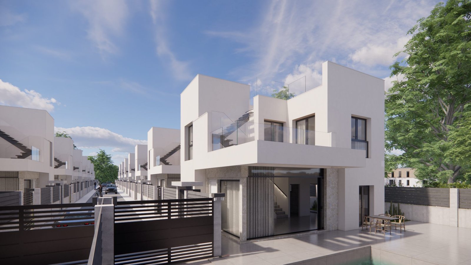 Villas de obra nueva con piscina privada en La Herrada, Los Montesinos