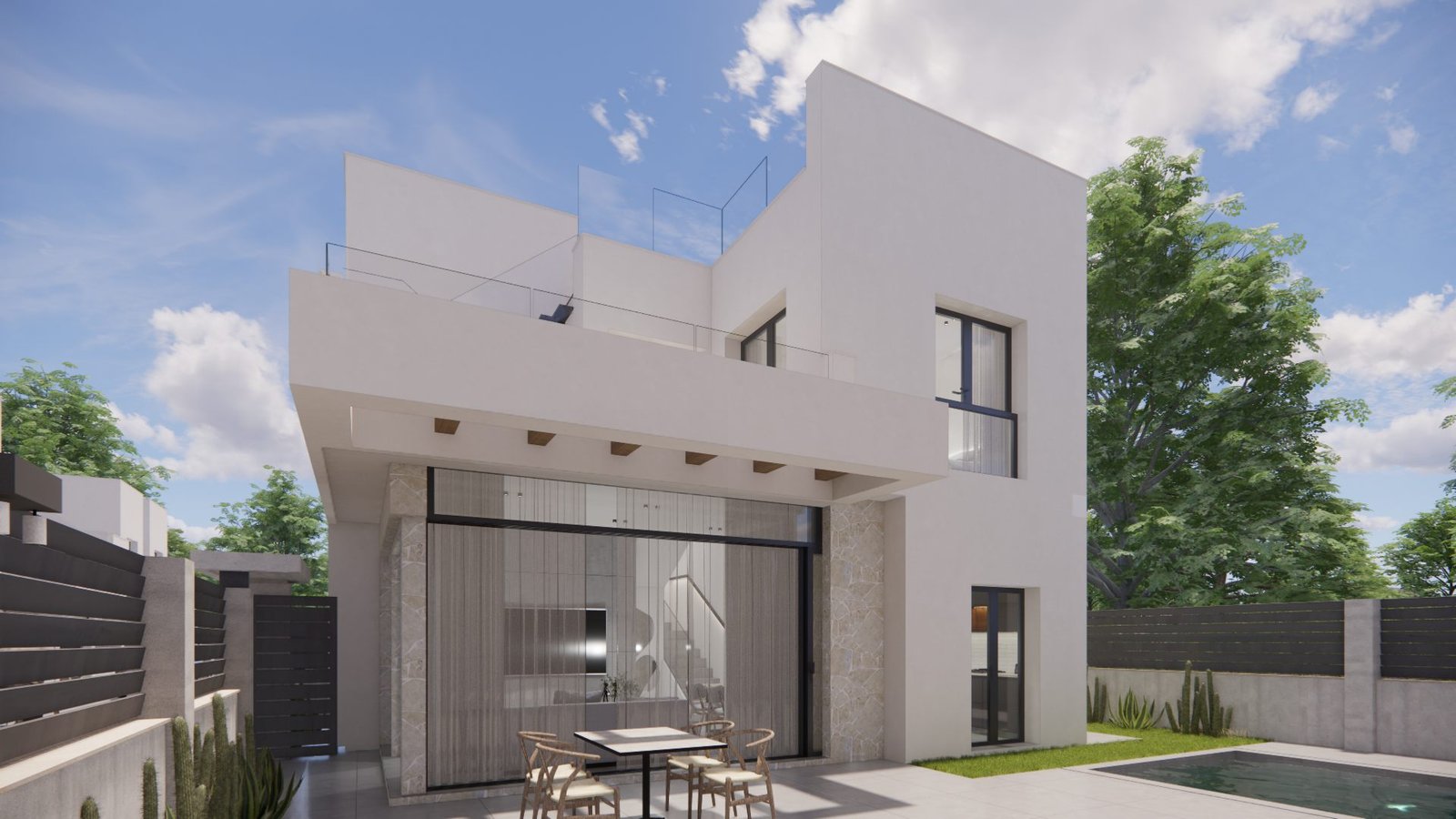 Villas de obra nueva con piscina privada en La Herrada, Los Montesinos — Photo 2